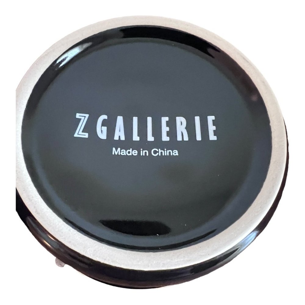 Z Gallerie Storage Duo Set Of 2 Ceramic Canisters Metal Lids 2.5x4 in 8.4oz NEW - Picture 6 of 9